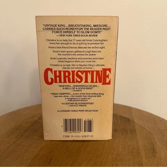 SOLD Christine Book Stephen King 1983 Signet Paperback First Printing Thriller - Picture 3 of 14